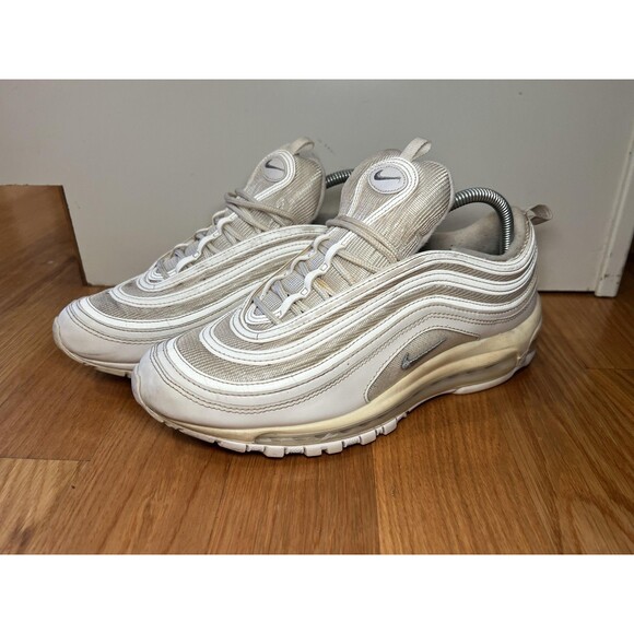 Nike Air Max 97 Shoes Mens Size 10 White Metallic Silver Running 921826-101 - Picture 3 of 10
